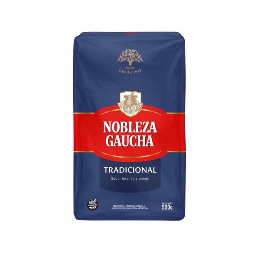 Yerba Mate Nobleza Gaucha SUAVE (500g)(pack 5 Un)(2.5kg) - El Gaucho Store