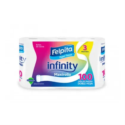 Felpita Rollo de Cocina x3 Rollo Infinity