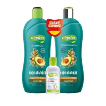 Algabo Shampoo + Enjuague 930 ml Aguacate + Regalo