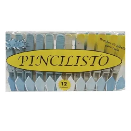 Pincilisto Broches x 12 Plastico