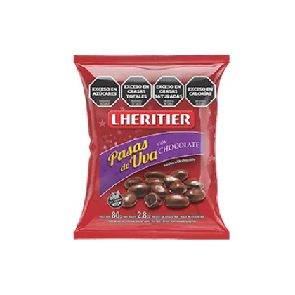 Lheritier Pasas de Uva con Chocolate 80g