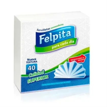 Felpita x40 Servilletas Blancas