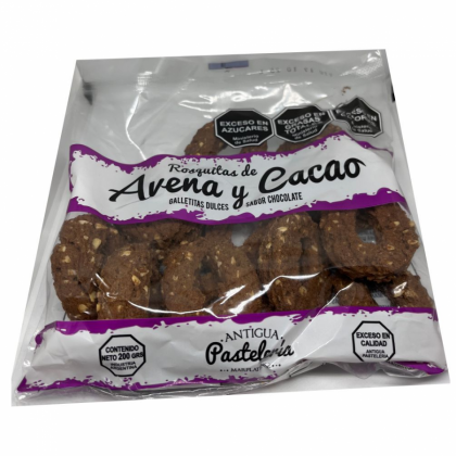 Antigua Pastelería Marplatense Rosquitas de Avena y Cacao 200g