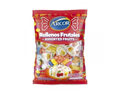 Arcor Caramelos Rellenos Frutales 810g