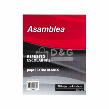 Asamblea Repuesto Escolar 96 Hojas Nro. 3