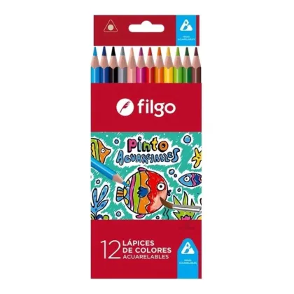 Filgo Lapices de Colores Acuarelables x 12u