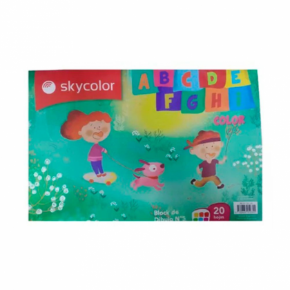 Block de dibujo Nro.5 Skycolor 20 hojas