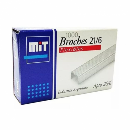 Broche para engrampar Nro 21/6 X 1000u