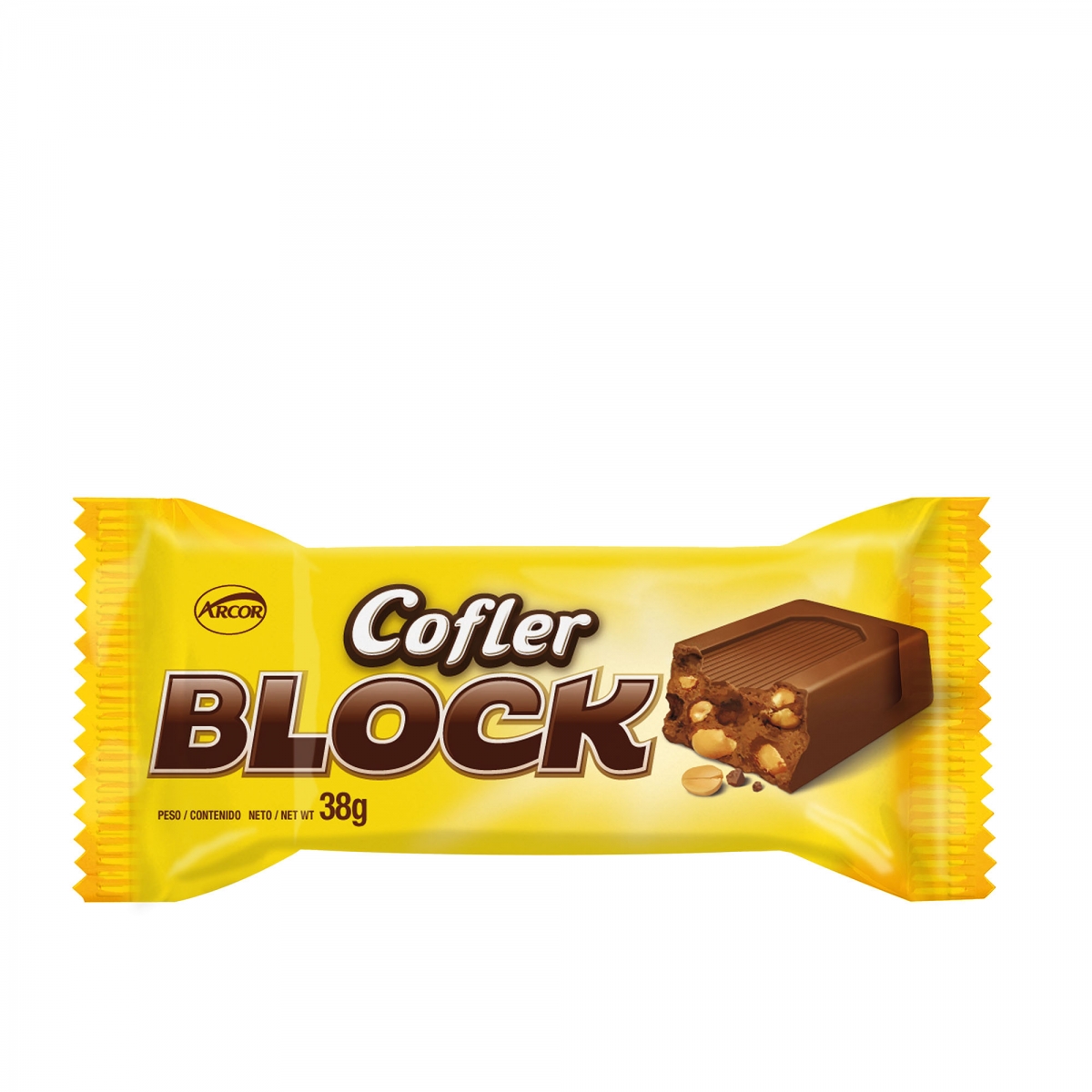 Cofler Block Chocolate con Maní 38g