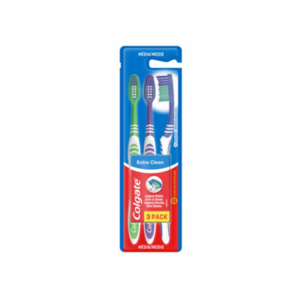 Colgate Cepillo Extra Clean x3 unidades