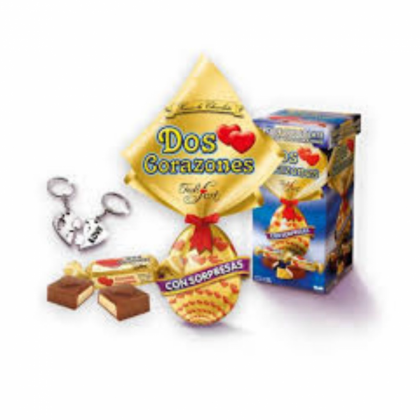 Dos Corazones Huevo De Pascua De Chocolate 200g