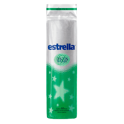 Estrella Discos de Algodon 80u
