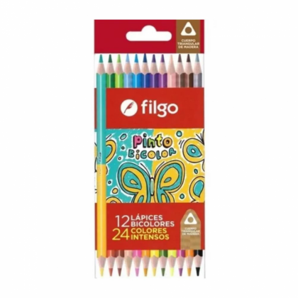 Filgo Lapices bicolores 24 colores intensos