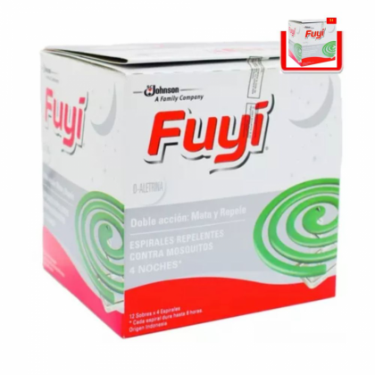 Fuyi Espirales Repelentes Caja x 12 Sobres de 4 Espirales