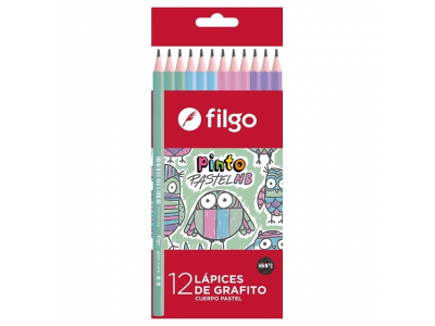 Filgo Lápiz Negro Cuerpo Pastel