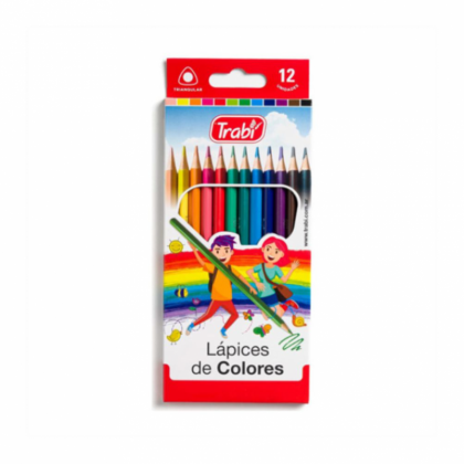 Lapices Trabi De Colores Triangulares Largos x12