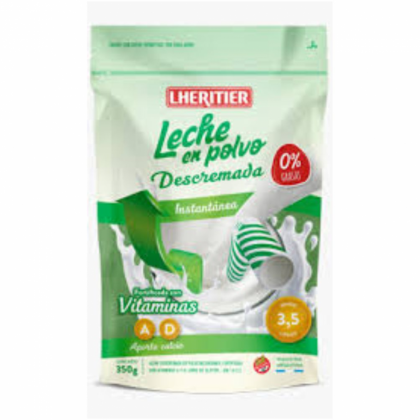 Lheritier Leche en Polvo Descremada 350gr Doy Pack