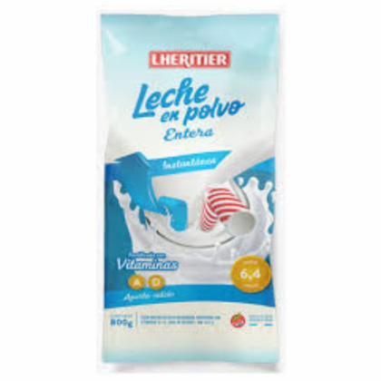 Lheritier Leche en Polvo Entera 800gr Doy Pack