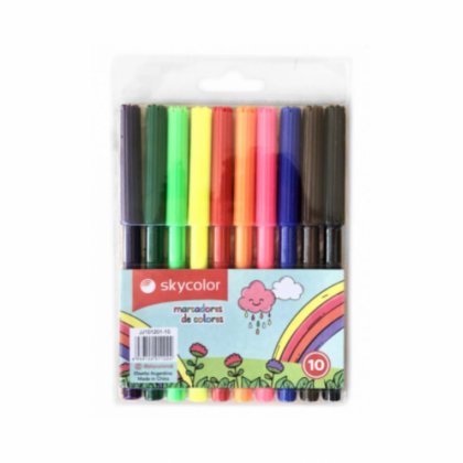 Marcadores de colores skycolor 10 unidades