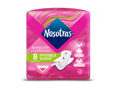 Nosotras Toallitas Femeninas Invisibles Suave 8u