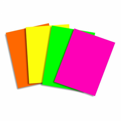 Papel glacé fluo x10 unidades