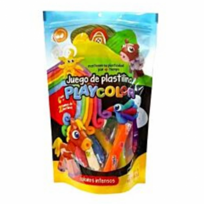 Plastilinas Playcolor x 20 + 6 Moldes