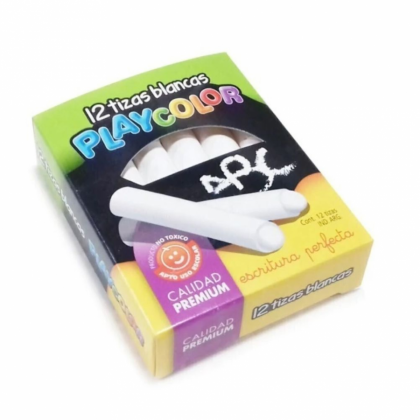 Tizas blancas Playcolor x12