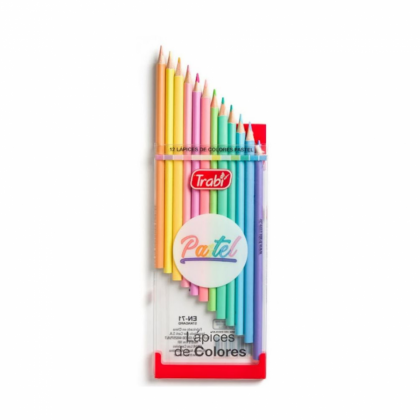 Trabi Lapices de colores color Pastel x12
