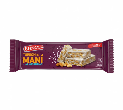 Georgalos Turron de Mani y Almendras 80g